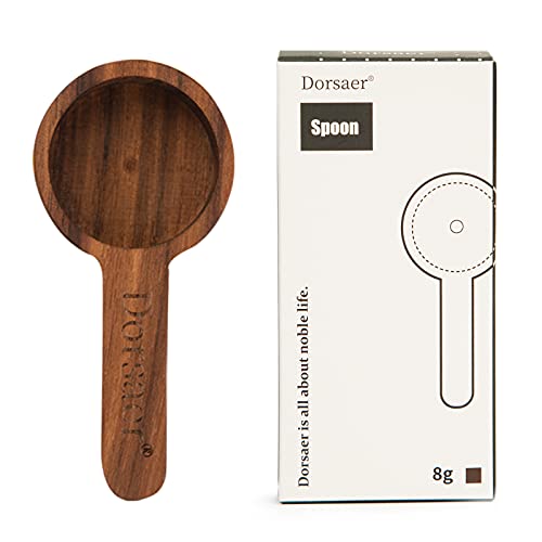 Dorsaer Wood Scoop for Canister – Wood Measuring Spoons for Coffee Beans, Ground Coffee, Protein Powder, Spices, Tea and Bath Salt Scoop (Short)