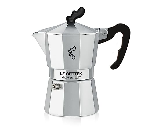 Lorren Home Trends Amika Made In Italy Classic Stovetop Espresso Maker, Italian Coffee, 12 Cup