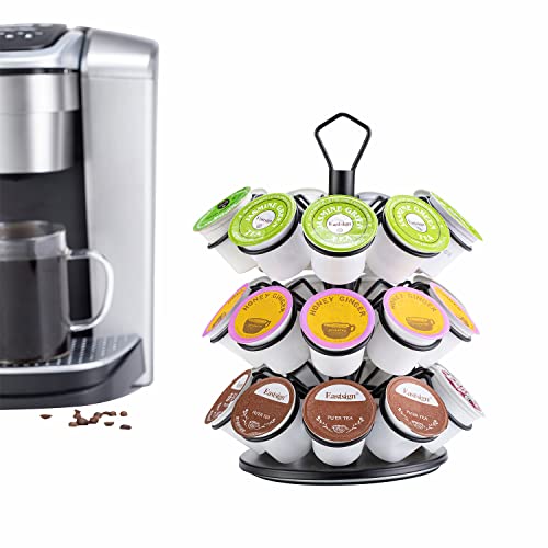 Rice rat K-Cup Storage Coffee Capsules Pod Holder Carousel Capsule Display Storage for k-cup（27pods-3tiers）