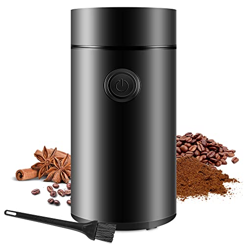 ZERNBER Quiet Coffee Grinder Continuously and Even Grinding Electric Spice Grinder for Beans, Spice, Pepper and Salt, Herb Mini Coffee Bean Grinder Suitable Gift for Coffee Lovers