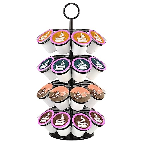 Eastsign Coffee Pod Holder for Counter, Coffee Pod Stands, 36 K CUP Storage Organizer, Compatible with K-Cups, K Cup Carousel, Spins 360-Degrees, Suitable for Home, Office or Kitchen Countertop