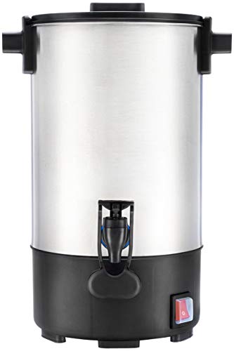 SYBO 2022 Upgrade Commercial Grade Stainless Steel Percolate Coffee Maker Hot Water Urn for Catering, 30-Cup, 3.5L, Metallic