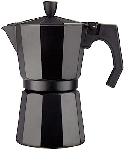 Cafe Boato Moka Pot 6 cup espresso, Black, Coffee Maker Stovetop, italian espresso