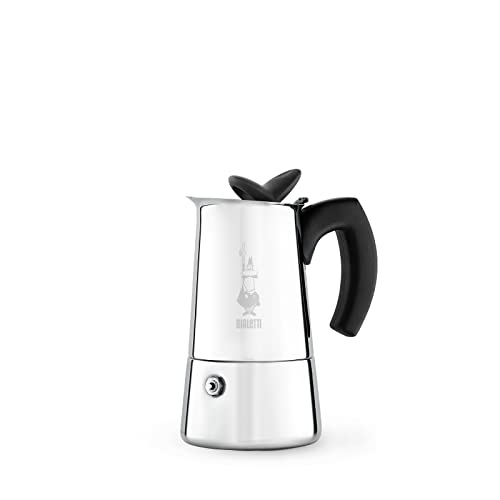 Bialetti – Musa, Stovetop Coffee Maker, Suitable for all Types of Hobs, Stainless Steel, 4 Cups, Silver