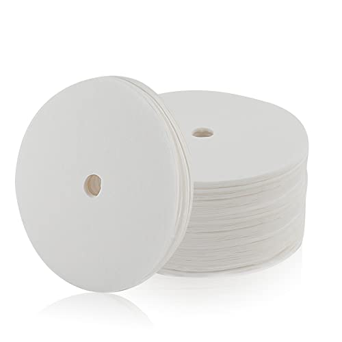 200Pcs Unbleached Percolator Coffee Filters, 3.75In Disposable Coffee Paper Filter, Disc Coffee Filters for Bozeman Percolator (White)