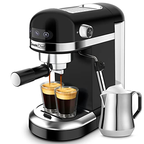 Geek Chef Espresso Machine, High Performance For Espresso, Cappuccino, Latte, Machiato, Semi-Automatic Coffee Maker