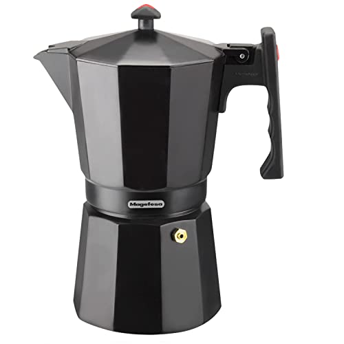 MAGEFESA ® Colombia Noir Stovetop Espresso Coffee Maker, 12 cups / 20 oz, make your own home italian coffee with this moka pot cuban coffee, made in extra thick aluminum, safe and easy to use, café