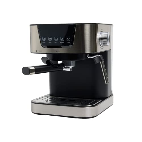 SonicPower Espresso Machine, Cafe-Quality Espresso at Home, Single or Double Cup Options, Included Milk Frother, 2 Portafilter Sizes