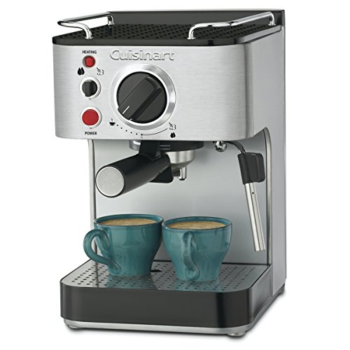 Cuisinart EM-100NP1 1.66 Quart Espresso Maker Machine, Stainless Steel, Manual