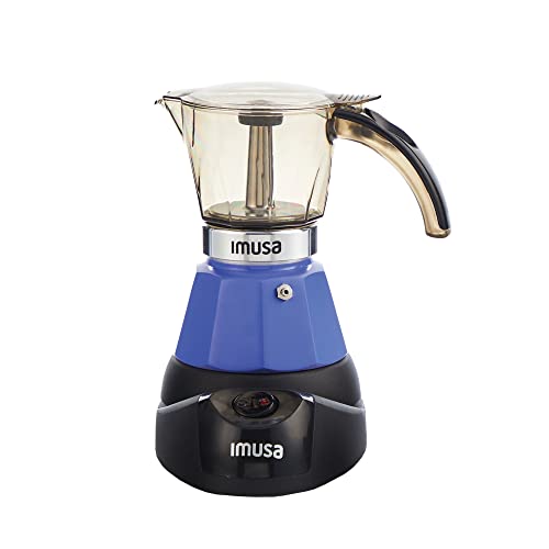 IMUSA 2 or 3 Cup Electric Espresso Maker with Detachable Base, Purple