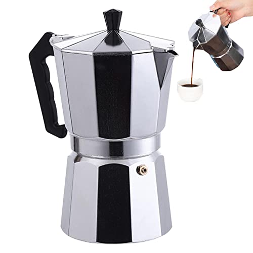 Moka Pots, Stunning Stovetop Espresso Maker, Easily Operatable Real Italian Coffee Maker, Safe Mocha Coffee Maker with Rubber Handle, Convenient Espresso Stovetop Coffeemaker for Delicious Coffee