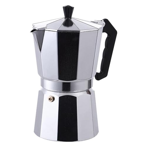 Joayuezo Moka Pot Italian Coffee Maker, Aluminium Stovetop Coffee Maker Espresso Maker for Use on Cooker Gas Electrothermal Furnace Espresso (50ml)