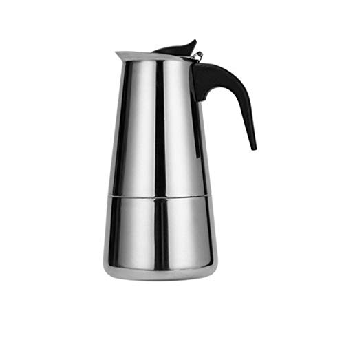 Baukon Stainless Steel Italian Espresso Coffee Stovetop Coffee Maker Moka Pot Percolator (6 Cup / 10 Oz)