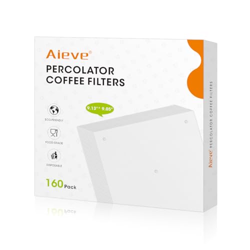 Aieve Percolator Coffee Filters, Coffee Filters for Percolator Coffee Pot Electric (160 Count)