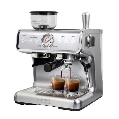 Ultima Cosa Espresso Machine With Grinder,With Milk Frother Steam Wand, Barista Latte Machine With Removable Water Tank for Cappuccinos or Macchiatos