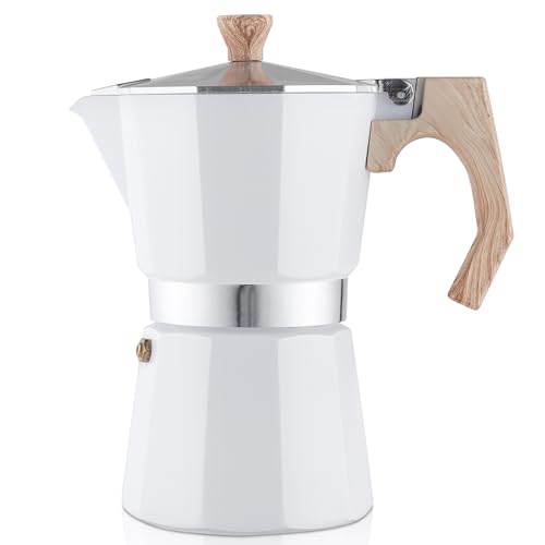 wedrink Stovetop Espresso Maker Aluminum Moka Pot 6 Cups Cuban Coffee Maker Stovetop Coffee Maker Moka Italian Espresso