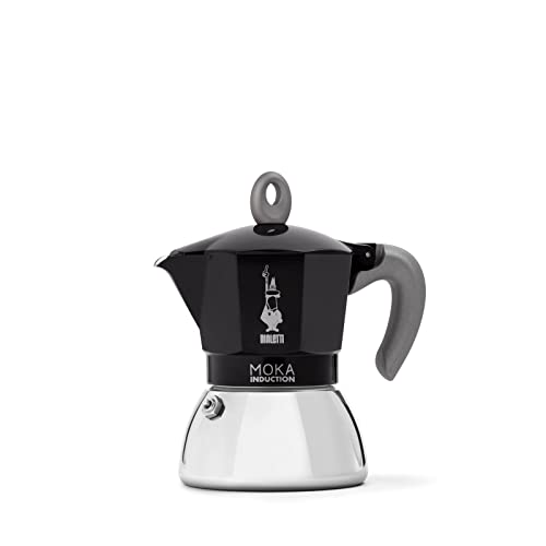 Bialetti – Moka Induction, Moka Pot, Suitable for all Types of Hobs, 4 Cups Espresso (5.7 Oz), Black