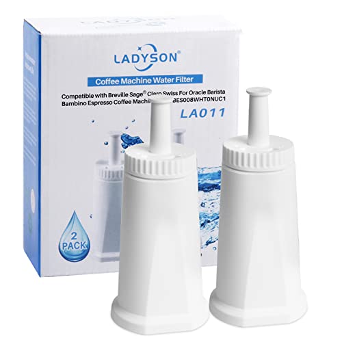 LADYSON 2 Pack Water Filter for Breville Claro Swiss – Oracle, Barista Touch Filters Bambino Espresso Coffee Machine Replacement Compare to Part #BES008WHT0NUC1