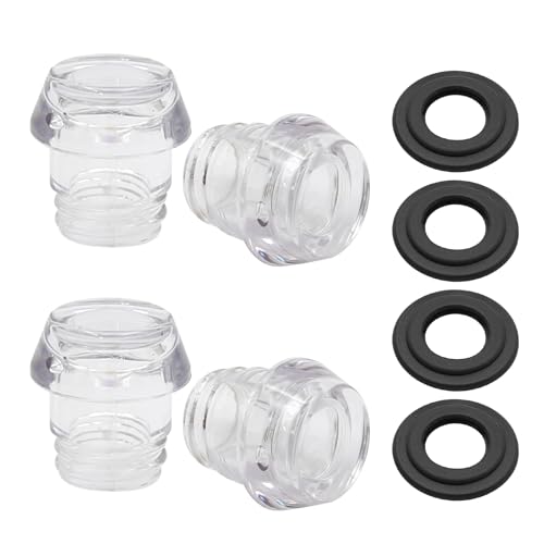 4PCS Plastic Knob Top and Washer Ring For Most/Replacement TransparentCoffee Percolators Pot Top