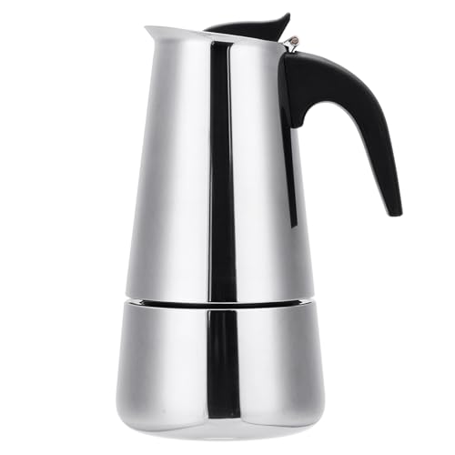 VONATES Stovetop Espresso Maker, Moka Pot, Italian Coffee Maker Percolator, Stainless Steel Espresso Pots Stove Top 6 cup/10oz, for Induction Cookers, all Hobs, Cafe Maker for Camping, Teatime