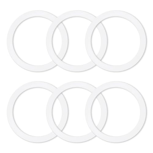 6 Pcs Gasket Seal Rings for Bialetti Moka Express Dama 9 Cups – Spare Food Grade Silicone Sealing Rings for Aluminium Stovetop Coffee Maker Pots