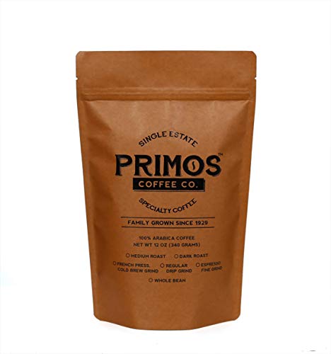 French Press Specialty Coffee, Coarse Ground, Primos Coffee Co (Medium Roast, 12 Oz)