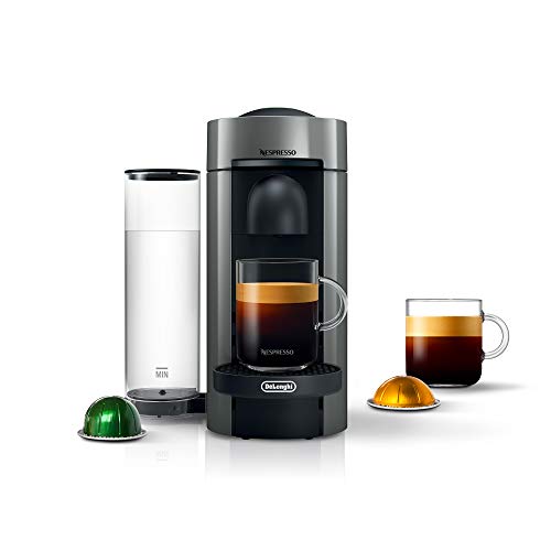 Nespresso VertuoPlus Coffee and Espresso Machine by De’Longhi, 5 Fluid Ounces, Grey
