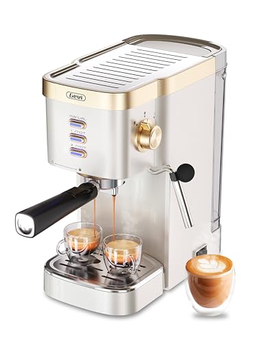 Gevi Espresso Machine 20 Bar High Pressure,compact espresso machines with Milk Frother Steam Wand,Professional Cappuccino,Latte,Macchiato Maker for home,espresso maker
