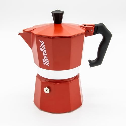 Morettino Caffettiera 3 Cup Moka Pot, Made in Italy