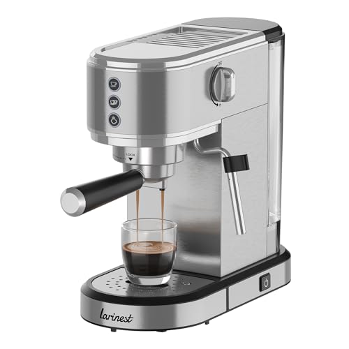 Espresso Machine with Milk Frother,Stainless Steel Espresso Maker, 20 Bar Espressoe Machine with 41oz Removable Water Tank,Small Espresso Machines for Latte,Cappuccino,1350W