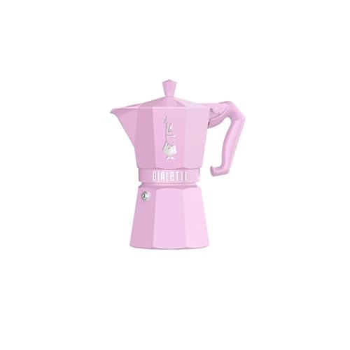 Bialetti Mocha Exclusive Pink 6 Cup Open Fire (Coffee Maker, Espresso Maker, Makinetta)