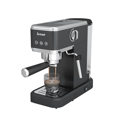 Larinest Espresso Machine 19 Bar,Professional Espresso Maker with Milk Frother Steam,Espresso Coffee Machine with 40oz Removable Water Tank,Cappuccino and Latte machine for househole,Gift,CM02