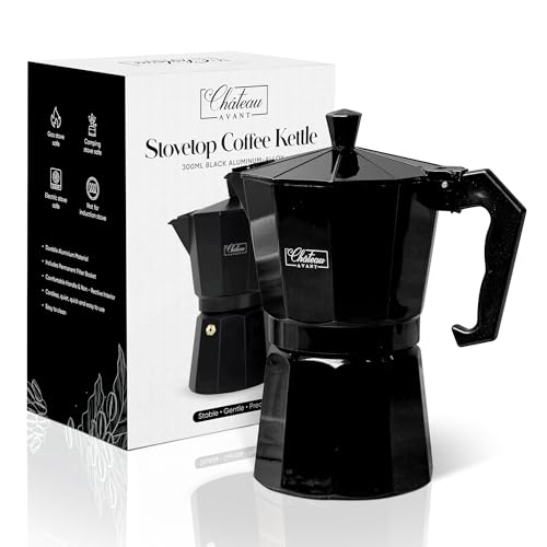 Château Avant | Luxury Stovetop Espresso and Coffee Maker | Rich, Full-Body Moka Pot | Elegant Design for the Gourmet Coffee Experience