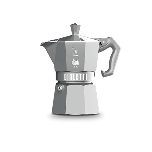 Bialetti Mocha Exclusive Silver 3 Cup Open Fire (Coffee Maker, Espresso Maker, Makinetta), 0009053