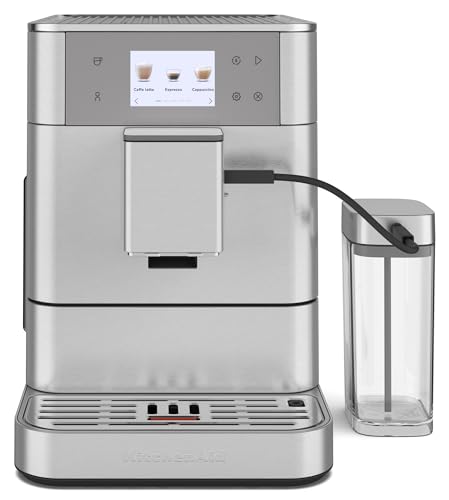 KitchenAid Fully Automatic Espresso Machine KF7 with Milk Attachment, KES8557SX, Stainless Steel