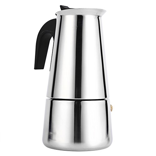 300ml Stainless Steel Moka Coffee Pot, Percolator Stove Top Coffee Pot, Espresso Coffee Maker for Home Office Use