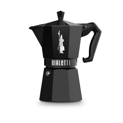 Bialetti Mocha Exclusive Black 6 Cup Open Fire (Coffee Maker, Espresso Maker, Makinetta)