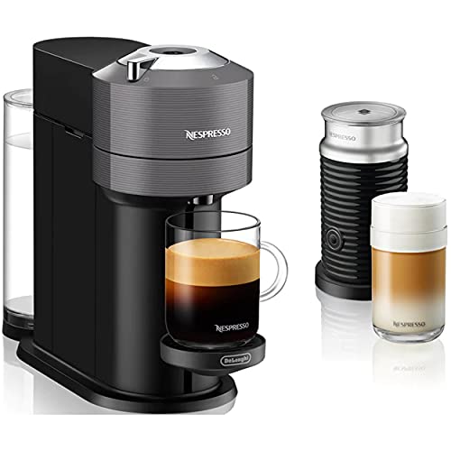 Nespresso Vertuo Next Coffee and Espresso Machine by De’Longhi with Milk Frother, 8 ounces, Dark Grey