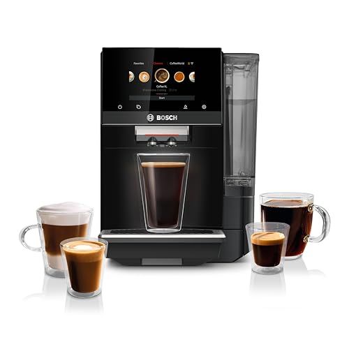 Bosch TPU60309 800 Series VeroCafe Fully Automatic Espresso Machine with Home Connect, 35 Coffee Varieties with Coffee World, Double Cup, in Black